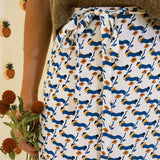 CLOAK & DAGGER MAUDE SILK PRINTED SKIRT