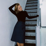 CLOAK & DAGGER MAUDE COTTON CORDUROY + NAVY RICKRACK SKIRT