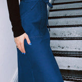 CLOAK & DAGGER MAUDE COTTON CORDUROY + NAVY RICKRACK SKIRT