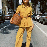 VINTAGE 70s BELTED PANT SET