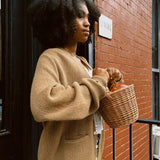 VINTAGE BROWN SLOUCHY CARDIGAN