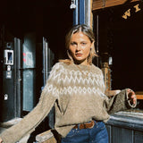 BILLIE FAIR ISLE BRUSHED SWEATER