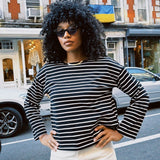 ANNA KARINA STRIPE BOATNECK TOP