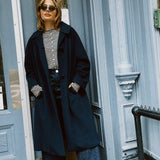 VINTAGE NAVY 100% CASHMERE COAT