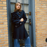 VINTAGE NAVY COLLARED COAT