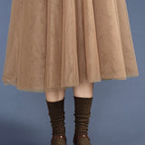 HANSEL FROM BASEL MIUCCIA RIBBED LINEN CREW, HUNTER
