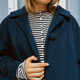 VINTAGE NAVY 100% CASHMERE COAT