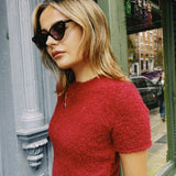 CARMEN SS TEXTURED SWEATER