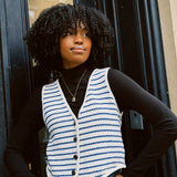 TESS KNIT STRIPE VEST