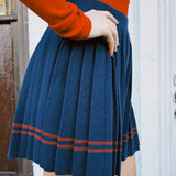 COLETTE PLEATED KNIT MINI SKIRT