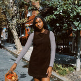 ROLLAS CORDUROY SHIFT DRESS
