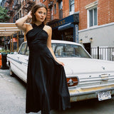 VINTAGE 70s BLACK DISCO DRESS