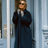 VINTAGE NAVY 100% CASHMERE COAT