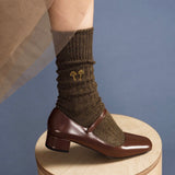 HANSEL FROM BASEL MIUCCIA RIBBED LINEN CREW, HUNTER