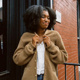 VINTAGE BROWN SLOUCHY CARDIGAN