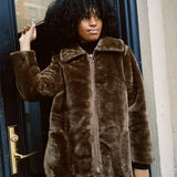 VINTAGE 60'S BROWN TEDDY COAT