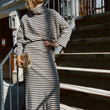 FARROW STRIPED MIDI SKIRT