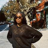 THE GREAT. CROCHET PULLOVER