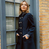 VINTAGE NAVY COLLARED COAT