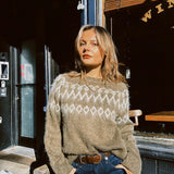 BILLIE FAIR ISLE BRUSHED SWEATER