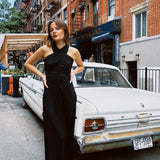 VINTAGE 70s BLACK DISCO DRESS
