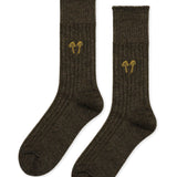 HANSEL FROM BASEL MIUCCIA RIBBED LINEN CREW, HUNTER