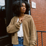 VINTAGE BROWN SLOUCHY CARDIGAN
