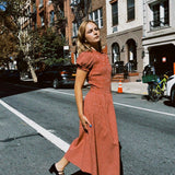 AMELIA GINGHAM MIDI DRESS