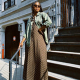 LESLIE POLKA DOT MIDI DRESS