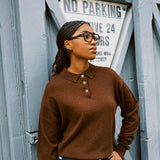 ROWAN KNIT POLO SWEATER