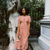 PAIGE GINGHAM MIDI DRESS