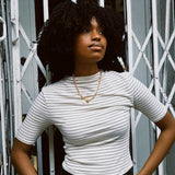 ADRIENNE STRIPE BOATNECK TOP