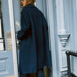 VINTAGE NAVY 100% CASHMERE COAT