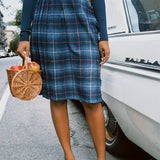 VINTAGE DARK BLUE AND GREEN KILT