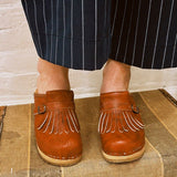 VINTAGE LEATHER CLOGS, 37