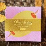 OLIVE NOTES STICKY NOTE PAD