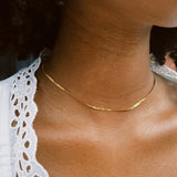 GOLD MICRO HERRINGBONE CHAIN