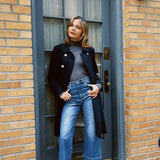 VINTAGE NAVY COLLARED COAT