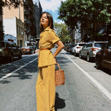 VINTAGE 70s BELTED PANT SET