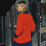 VINTAGE 60'S BRIGHT RED & BLUE MOD COAT