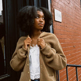 VINTAGE BROWN SLOUCHY CARDIGAN