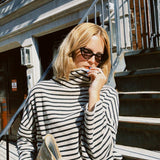 MIA STRIPED KNIT TURTLENECK