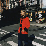 VINTAGE 60'S BRIGHT RED & BLUE MOD COAT