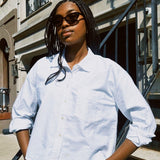 THE GREAT. CROPPED OXFORD SHIRT