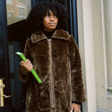 VINTAGE 60'S BROWN TEDDY COAT