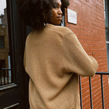 VINTAGE BROWN SLOUCHY CARDIGAN