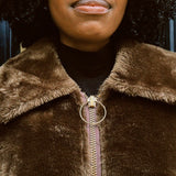 VINTAGE 60'S BROWN TEDDY COAT