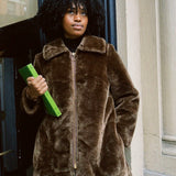 VINTAGE 60'S BROWN TEDDY COAT