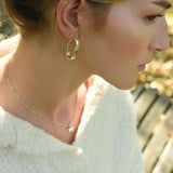 LONG HAMMERED STUD EARRINGS