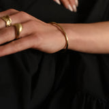 HAMMERED THICK BRASS CUFF